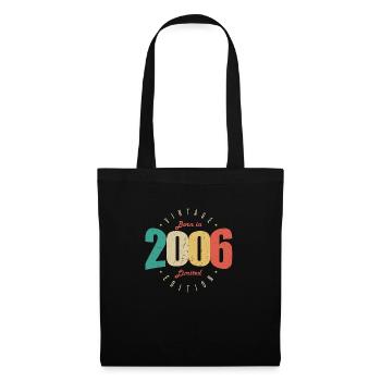 2006 Vintage Retro Geburtstagsgeschenk 2006 - Stoffbeutel - Schwarz - Vorne