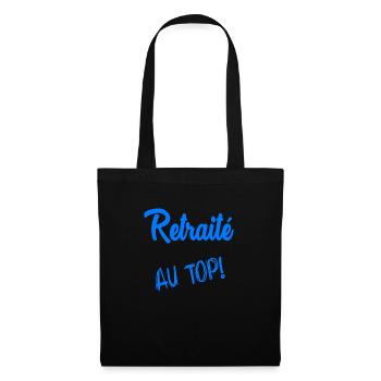 RETRAITE. RETRAITE. RETRAITEE. RETRAITE. - Sac en tissu - noir - Devant