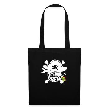 Pirate anniversaire fête groupe chemise Buccaneers - Sac en tissu - noir - Devant