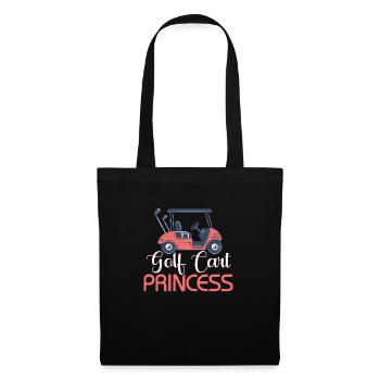 Golf Cart Princess Golfer Woman Girl - Stoffbeutel - Schwarz - Vorne