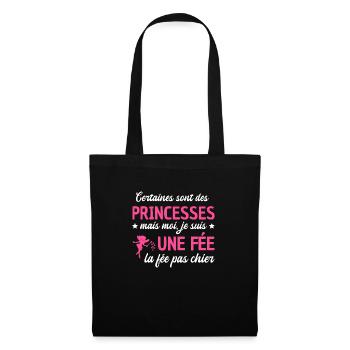princesses mais une fée / la fée pas chier - Sac en tissu - noir - Devant