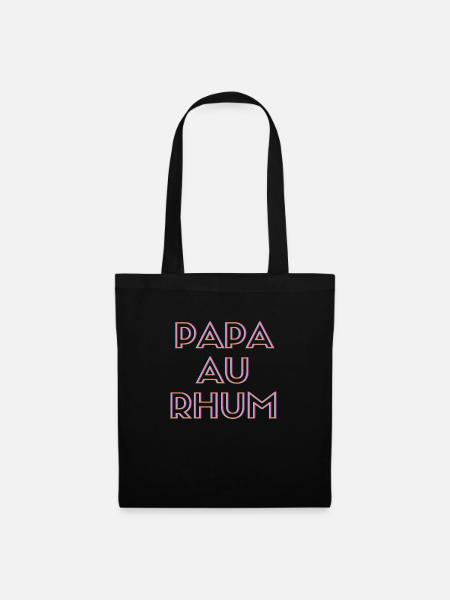 Papa mit Rum - Stoffbeutel - Schwarz