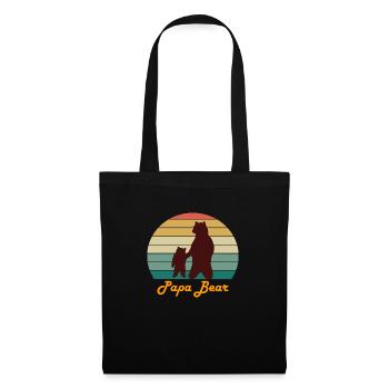 Papa Ours - Sac en tissu - noir - Devant