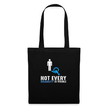 tous les handicaps ne sont pas visibles - Sac en tissu - noir - Devant