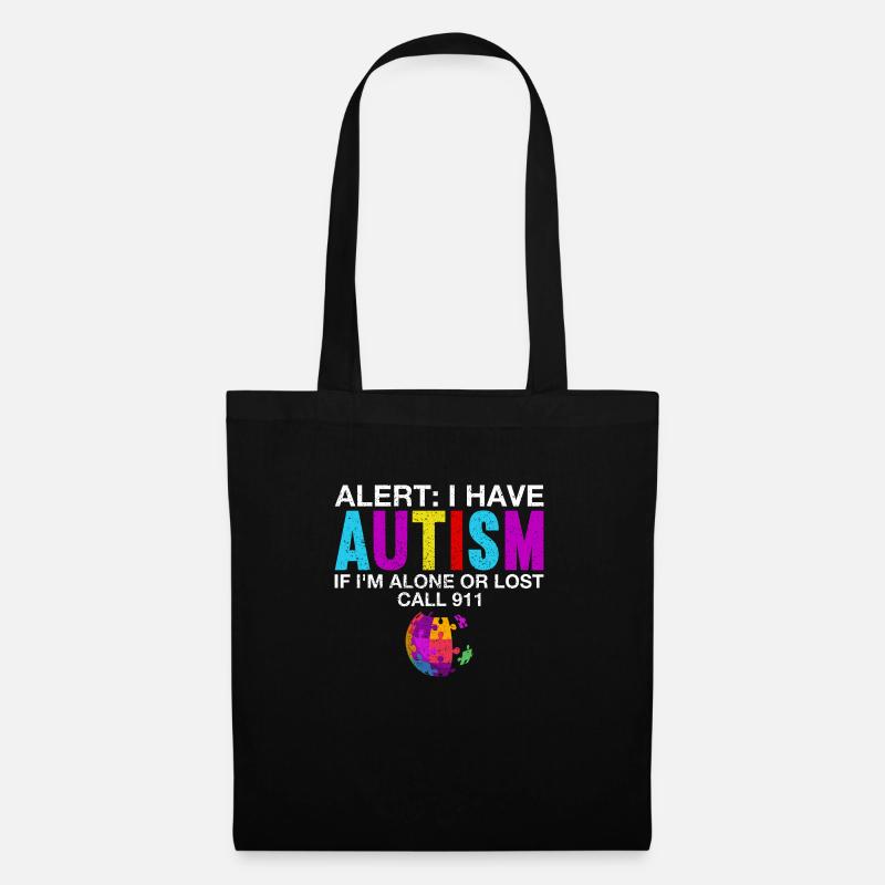 Autisme - Sac en tissu - noir