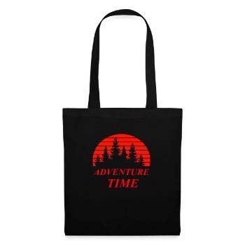 Wandern Berg Spruch Motiv Geschenk - Stoffbeutel - Schwarz - Vorne