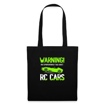 Warning! May Spontaneously Talk About RC Cars Mode - Stoffbeutel - Schwarz - Vorne