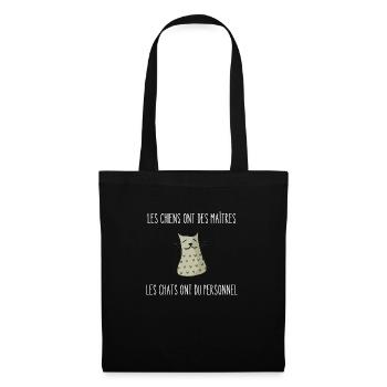 les chiens ont des maîtres - Sac en tissu - noir - Devant