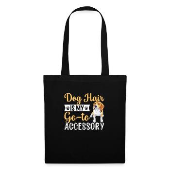 Beagle Hundehaar Ist Mein Accessoire Lustige - Stoffbeutel - Schwarz - Vorne