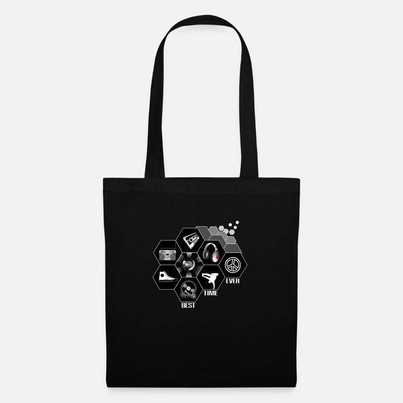 80s Retro-Style - Best time ever - Tote Bag - black