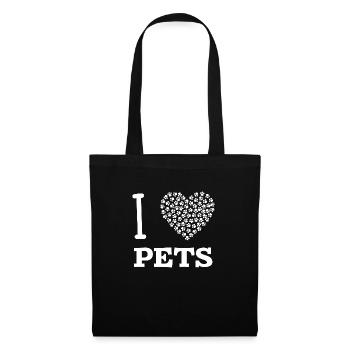 I love Pets - Pets - Pets - fun4m3 - Tote Bag - black - Front