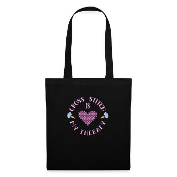 Cross Stitch Cross Stitch Embroidery - Tote Bag - black - Front