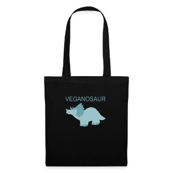 Veganosaur - Veganodinosaurus - Stoffbeutel - Schwarz - Vorne
