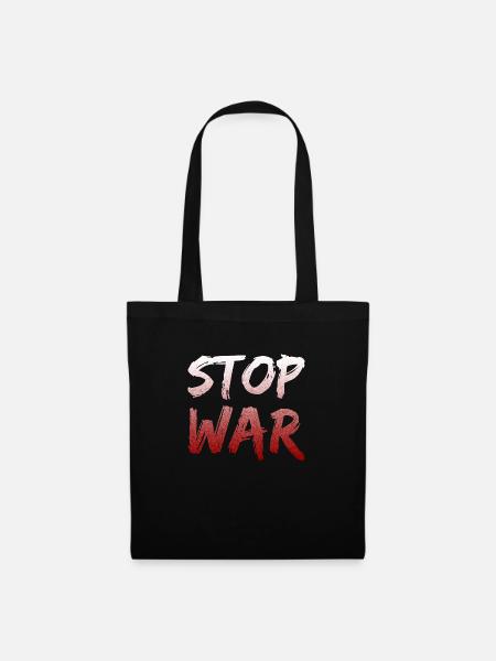 Stop War - Stoffbeutel - Schwarz