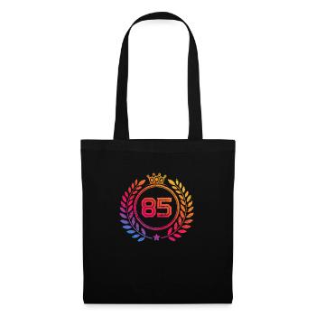 85 Number wreath - Tote Bag - black - Front