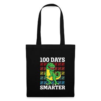 100 Days Smarter 100 th day of school Dinosaur - Tote Bag - black - Front