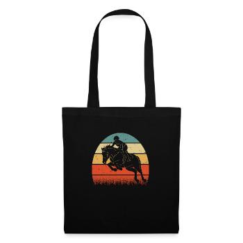 RETRO PFERDEDESIGN I REITEN - Stoffbeutel - Schwarz - Vorne