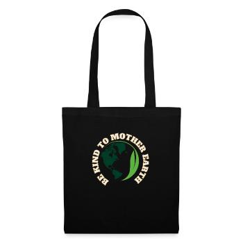 Mother Earth - Premium T-Shirt Be Kind to Mother - Stoffbeutel - Schwarz - Vorne