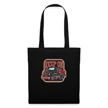 CAMIONS À BENNE BASCULANTE - Sac en tissu - noir - Devant