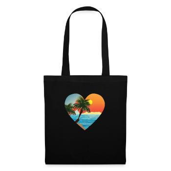 Palm Island Summer Holiday Sun Palm Beach - Tote Bag - black - Front