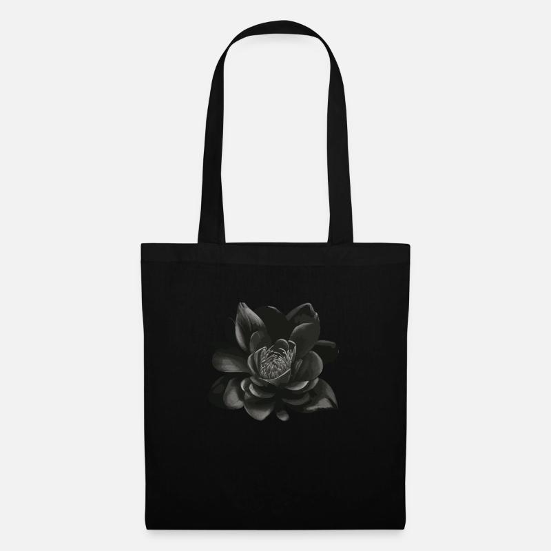 Obsidian-Blume - Stoffbeutel - Schwarz