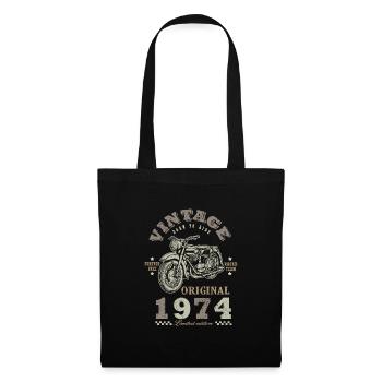 Motard Né 1974 anniversaire 1974 moto - Sac en tissu - noir - Devant