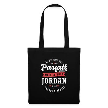 Jordan Parfait Cadeau prenom jordan - Sac en tissu - noir - Devant