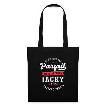 Jacky Parfait Cadeau prenom jacky - Sac en tissu - noir - Devant