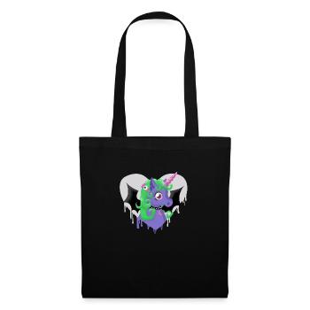 Creepy Cute Unicorn 2 - Sac en tissu - noir - Devant