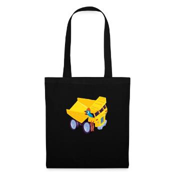 Bird in excavator - Tote Bag - black - Front
