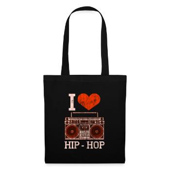 Hip Hop - Stoffbeutel - Schwarz - Vorne