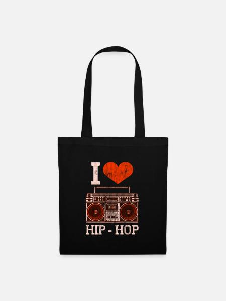 Hip Hop - Stoffbeutel - Schwarz
