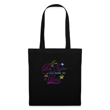 Je suis la grande soeur qui me rend le patron - Sac en tissu - noir - Devant