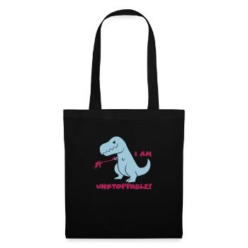T-REX - I AM UNSTOPPABLE! (Blue) - Stoffbeutel - Schwarz - Vorne