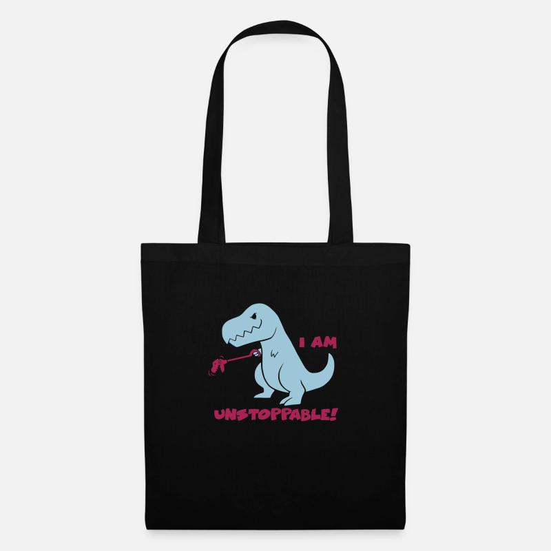 T-REX - I AM UNSTOPPABLE! (Blue) - Tote Bag - black