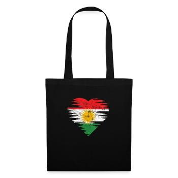 Kurdistan heart BytheManzanitas - Tote Bag - black - Front