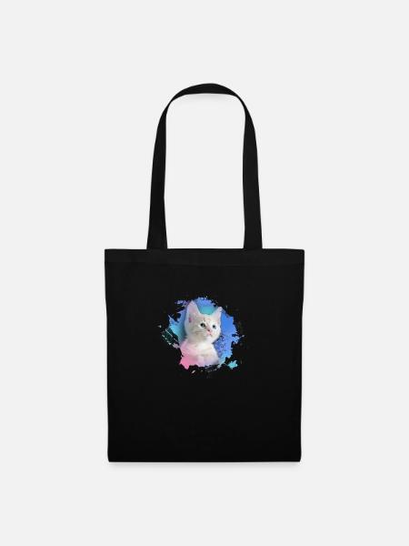 kätzchen,katze,katzenbaby,graffiti,malerei,pink - Stoffbeutel - Schwarz