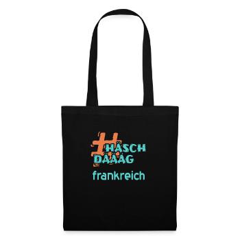 frankreich - Stoffbeutel - Schwarz - Vorne