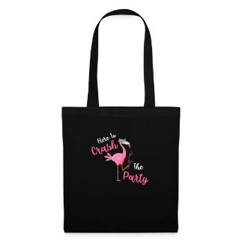 Here To Crash The Party Flamingo - Tote Bag - black - Front