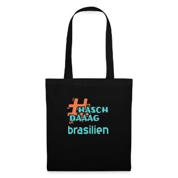 brasilien - Stoffbeutel - Schwarz - Vorne