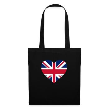 Great Britain Heart - Tote Bag - black - Front