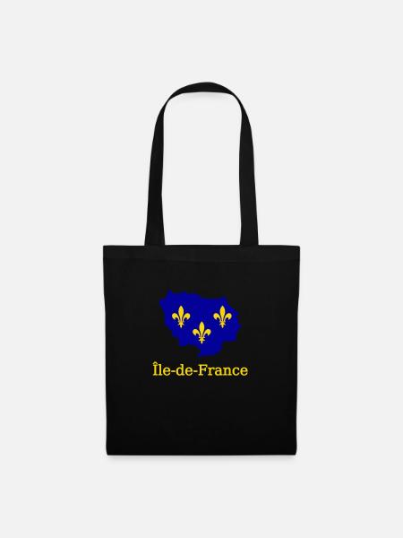 Île de France - Stoffbeutel - Schwarz