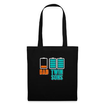 Drôle d’énergie d’un père et de jumeaux Fils Génial Présent - Sac en tissu - noir - Devant
