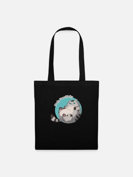 Body Pawsitivity Cat blue - Stoffbeutel - Schwarz