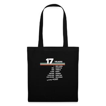 17ème Anniversaire Millésime 17 ans Rétro 204 - Sac en tissu - noir - Devant