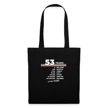 53ème Anniversaire Millésime 53 ans Rétro 636 - Sac en tissu - noir - Devant