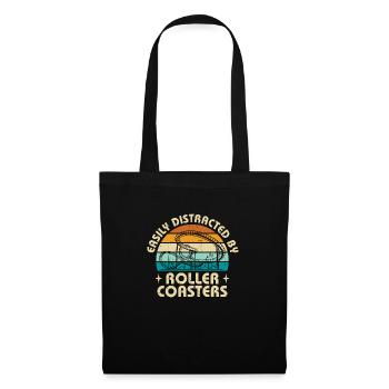 Theme Park Vacation Easily Distracted By Roller Co - Tote Bag - black - Front