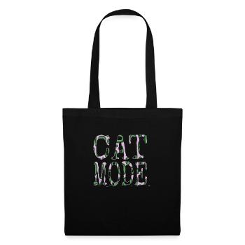 Cat Humour Anniversaire Big Cat Cat Noeud papillon - Sac en tissu - noir - Devant