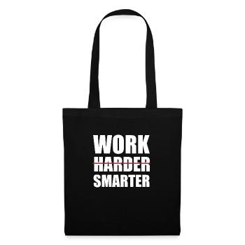 Work Smarter Not Harder Motivational - Tote Bag - black - Front