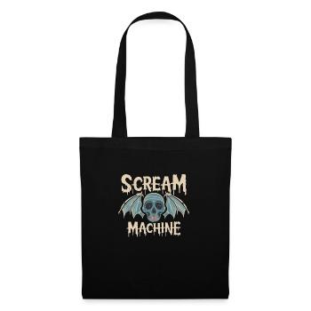 Scream Machine T-Shirt - Zeige deine düstere Seite - Stoffbeutel - Schwarz - Vorne